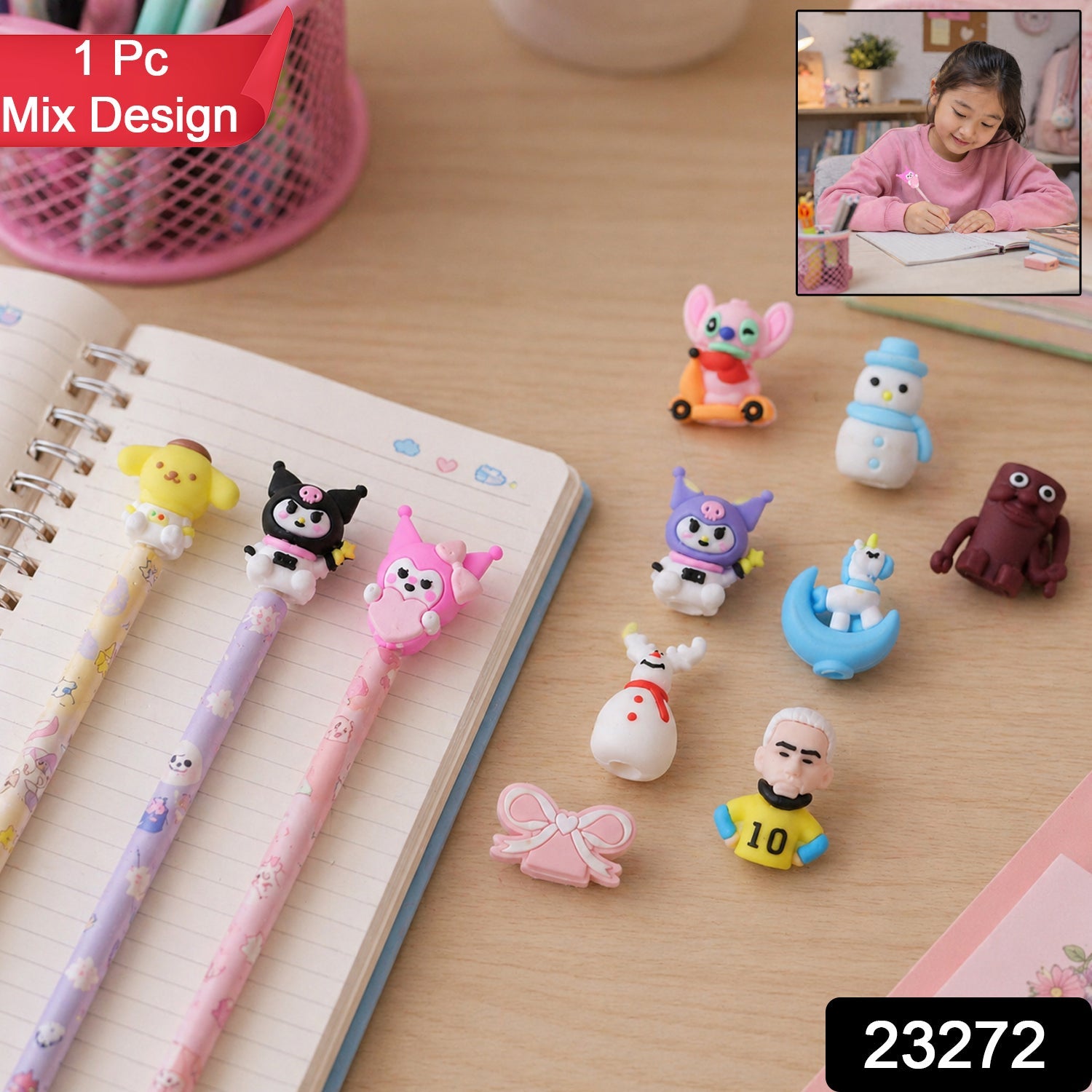 Cartoon Pencil Topper for Kids – Fun & Protective Stationery Cap Secondary image