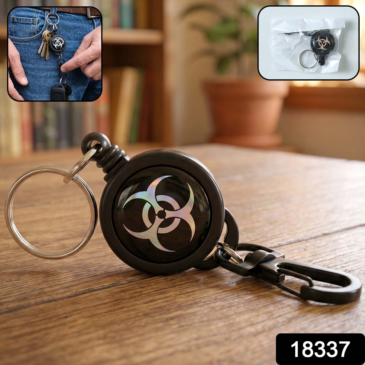 Retractable Keychain – Durable Anti-Lost with Clip | Velvet Wheels Secondary image