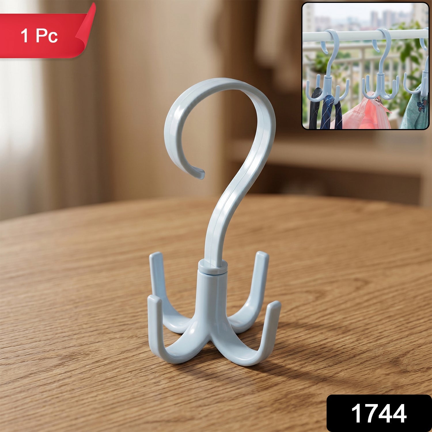 360° Rotating Multipurpose Hook Hanger – Space-Saving Organizer Secondary image