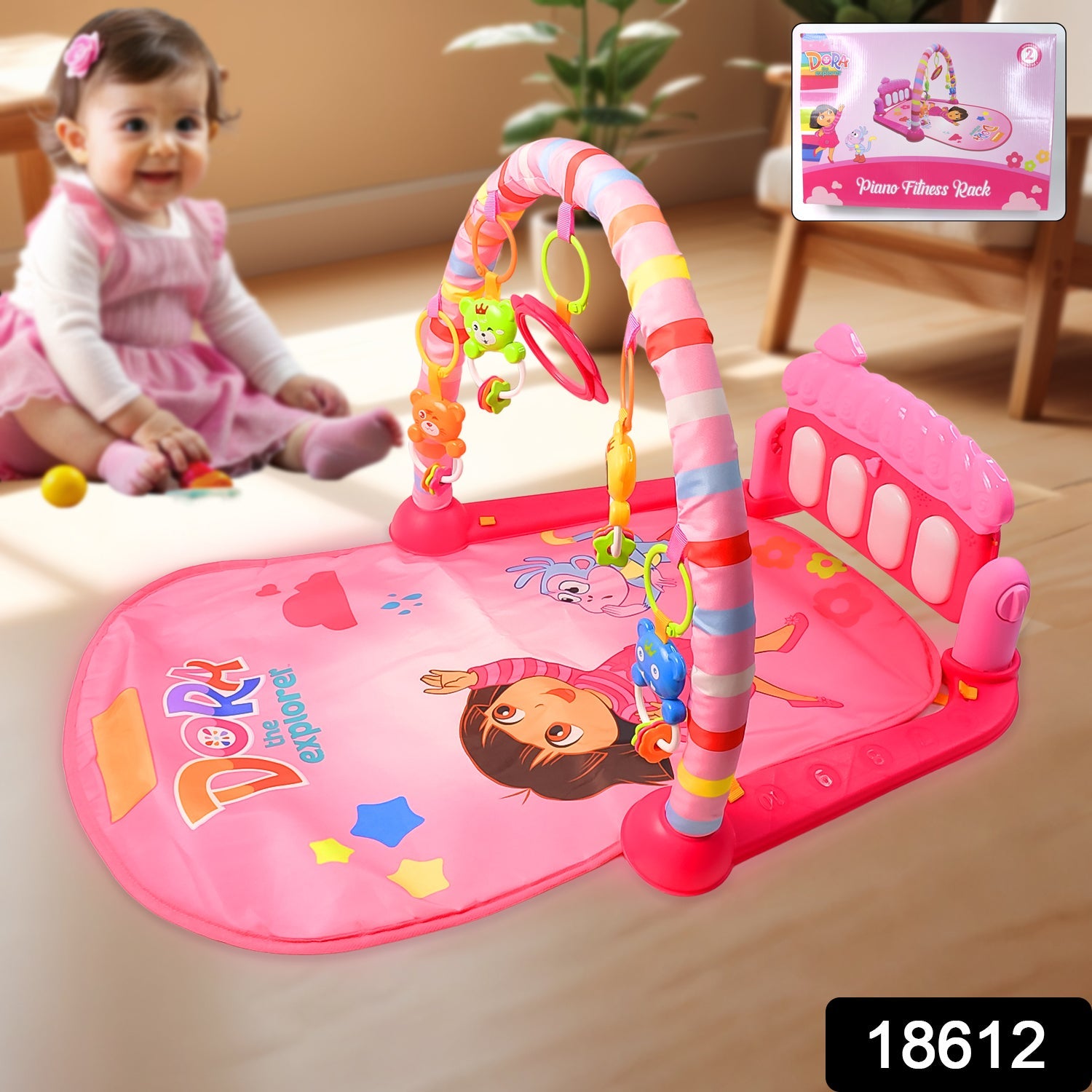 Baby Play Gym Mat – Musical Kick & Play Piano with Fitness Rack | Aditi Secondary image