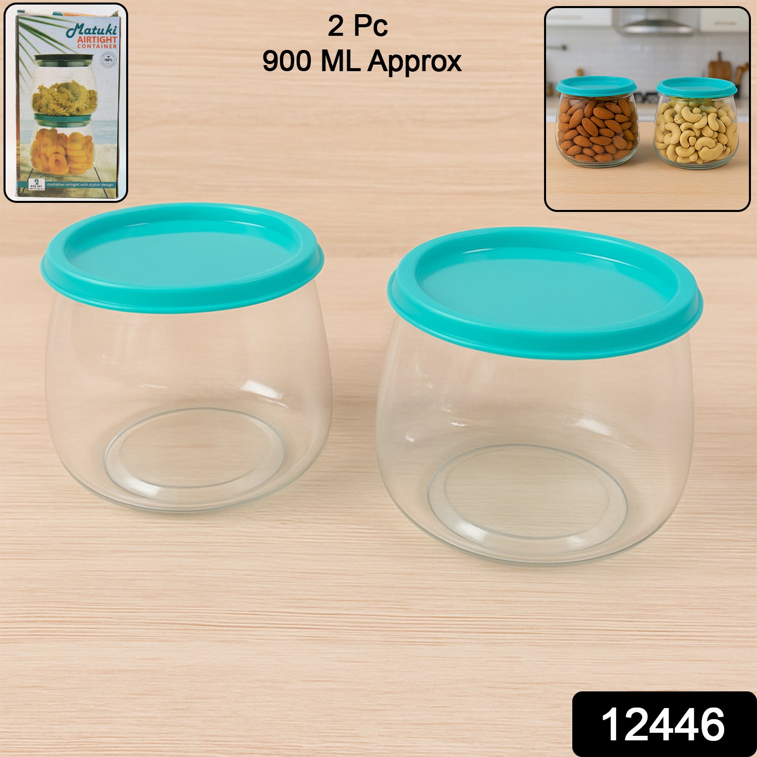 Airtight Storage Containers – 2 Pc BPA-Free Leakproof Jars Secondary image