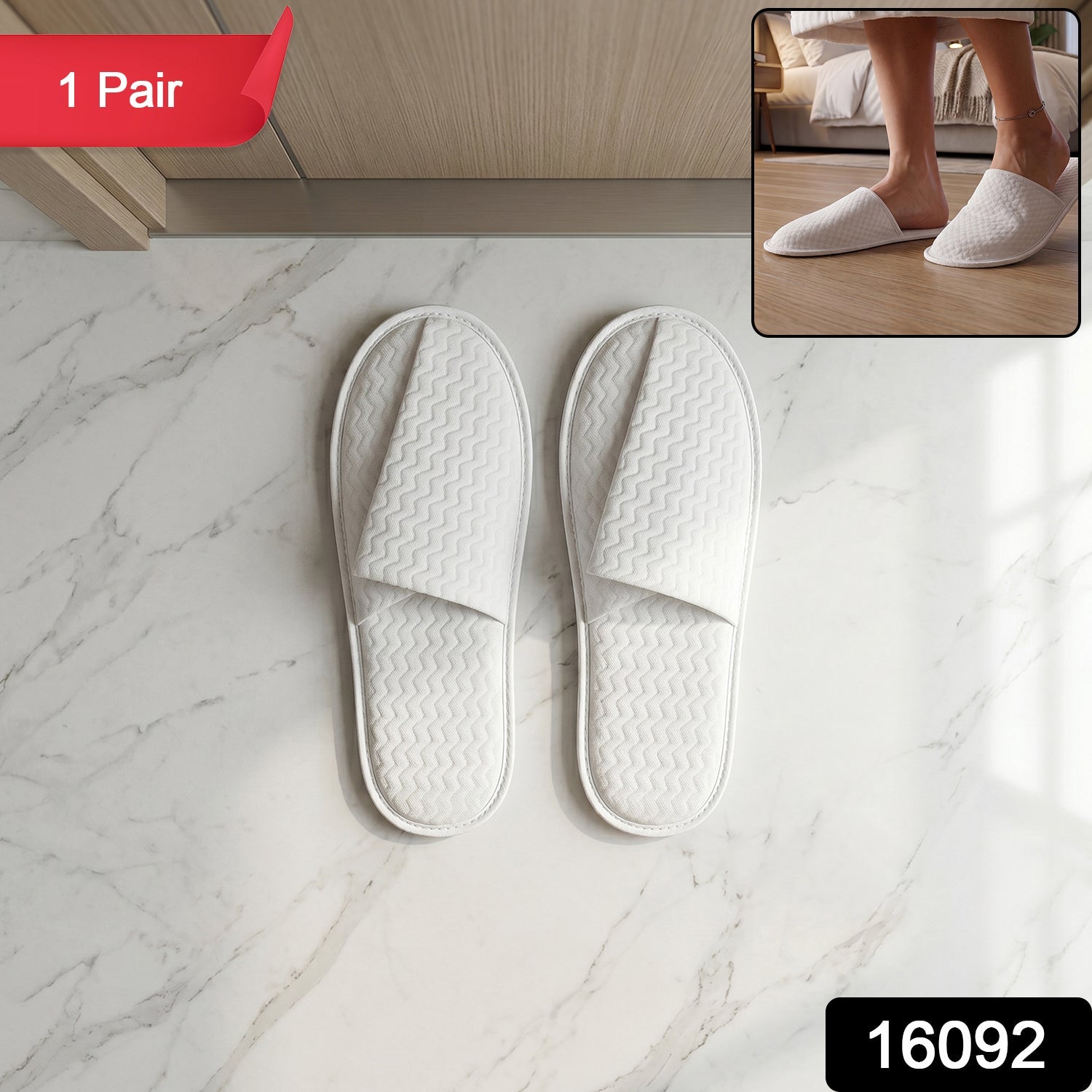 Disposable Hotel Slippers – Hygienic Single-Use Guest Footwear Secondary image
