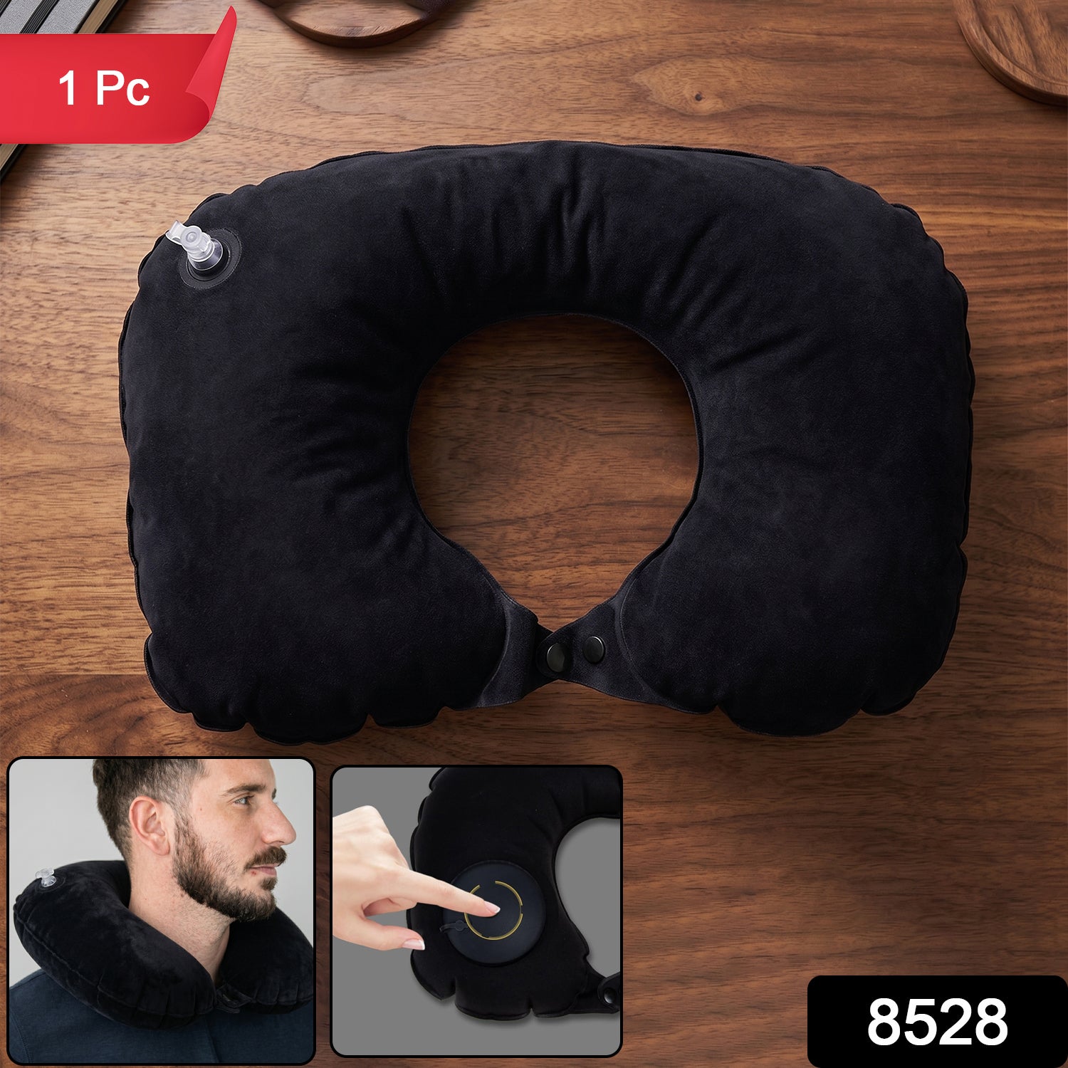 Inflatable Travel Neck Pillow – Soft, Portable & Self-Inflating Support Secondary image