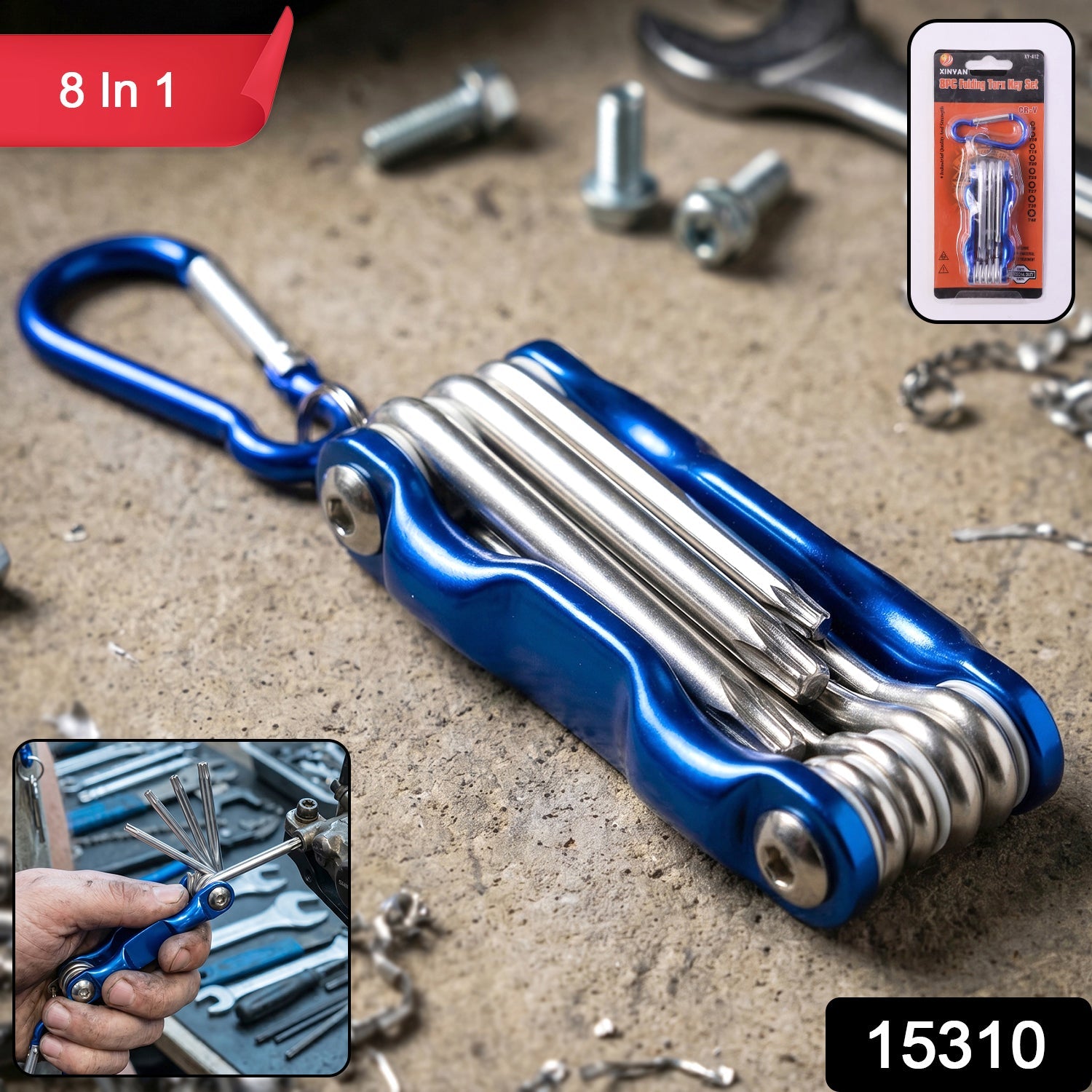 8-in-1 Portable Cycling Repair Tool Kit – Compact & Durable Secondary image
