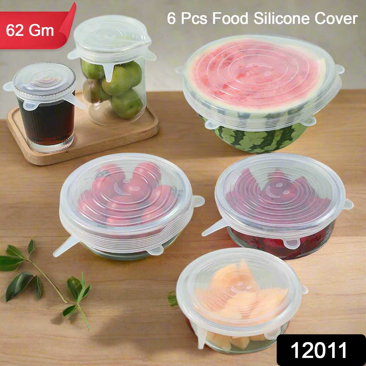 Silicone Food Covers – 6 Pc Reusable Stretch Lids | Tidy Table Secondary image