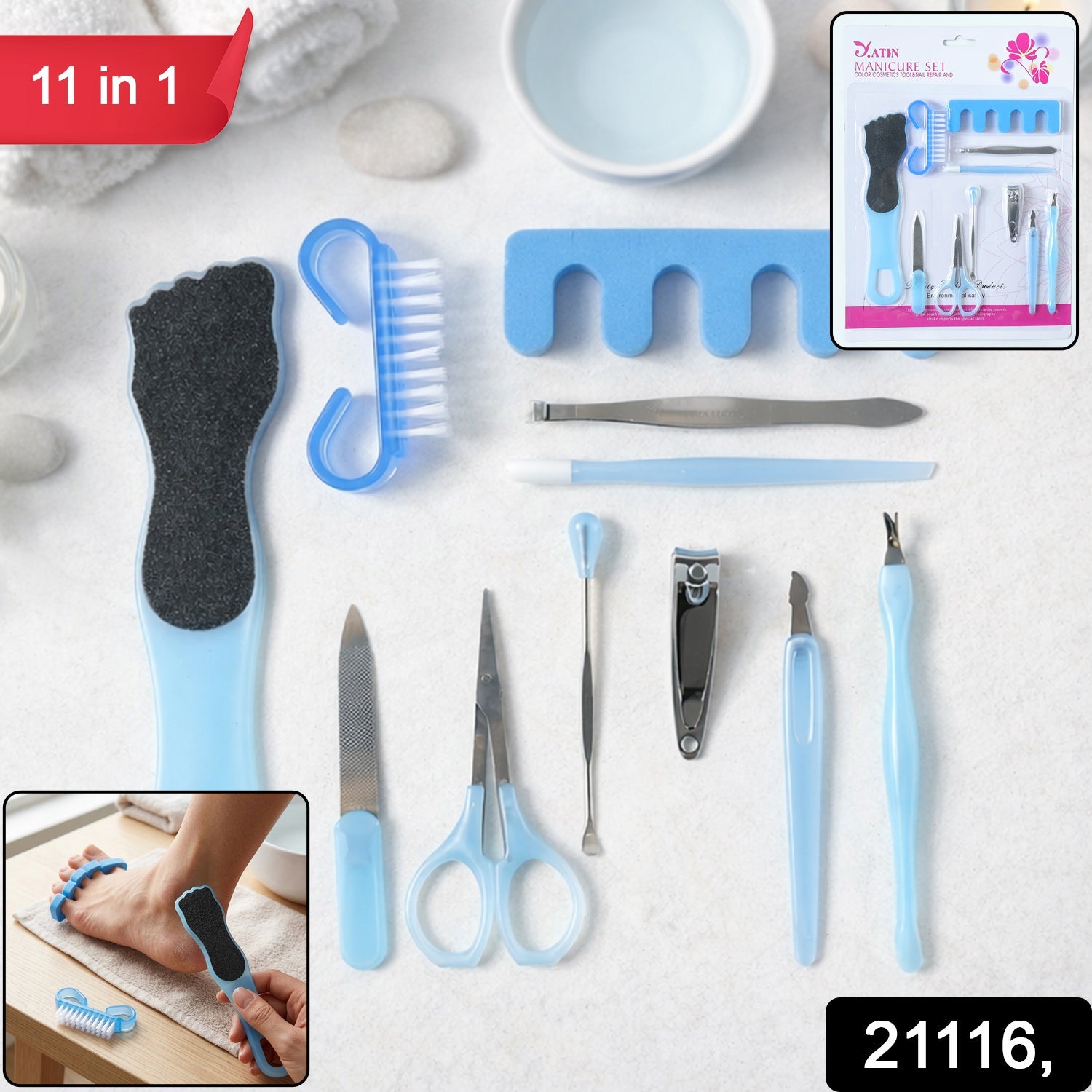 11 in 1 manicure pedicure kit – Complete nail care for home and salon Secondary image