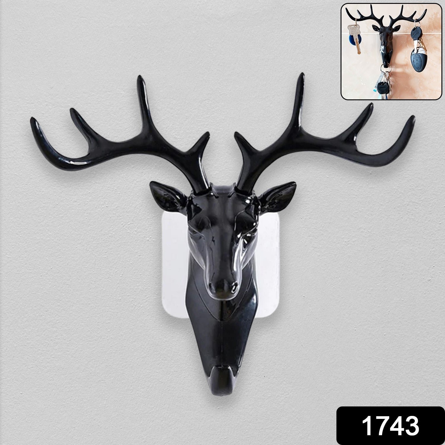 Deer Head Wall Hook – Self-Adhesive & Decorative | Styleva Secondary image