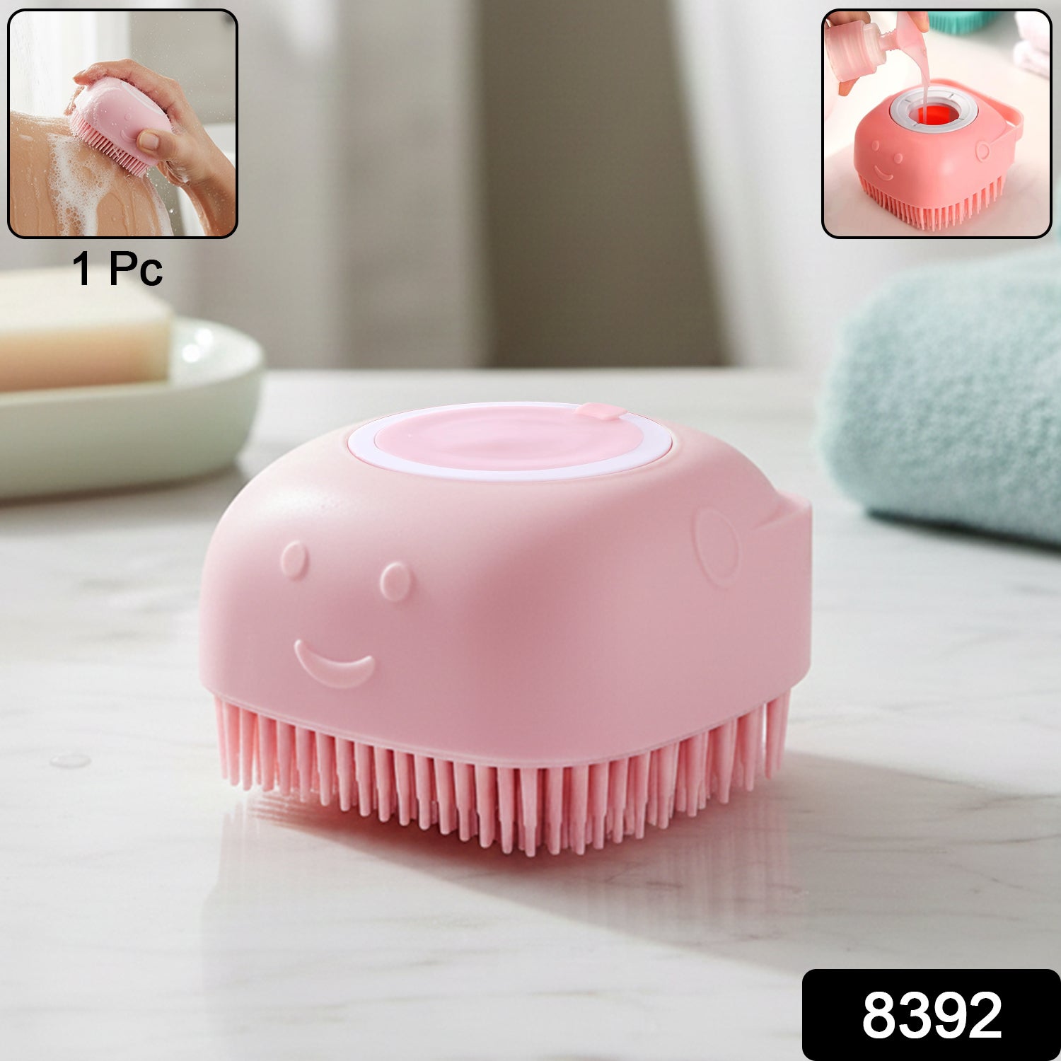 Silicone Massage Bath Body Brush – Built-In Soap Dispenser for Gentle Cleansing Secondary image