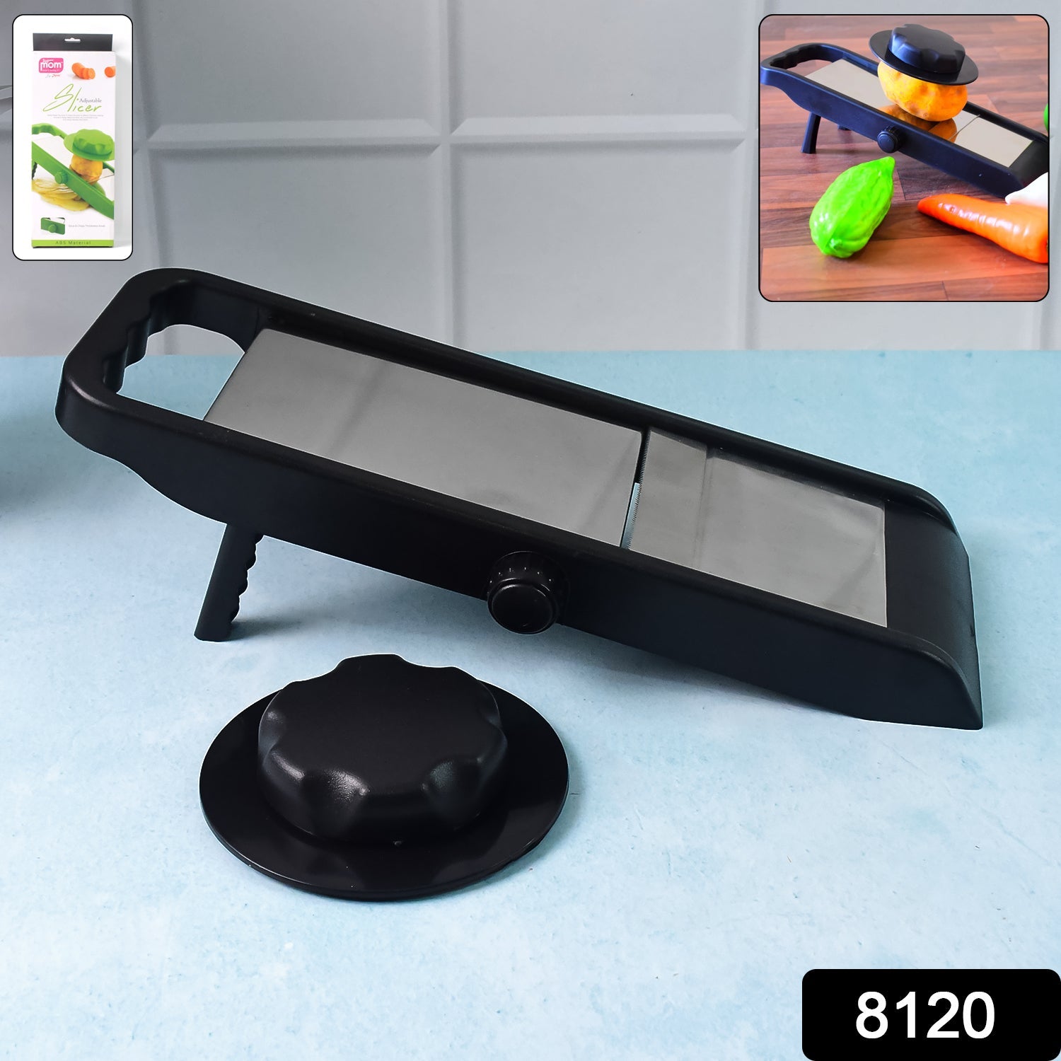 Adjustable Slicer – Black & Silver Plastic | Supermom Secondary image