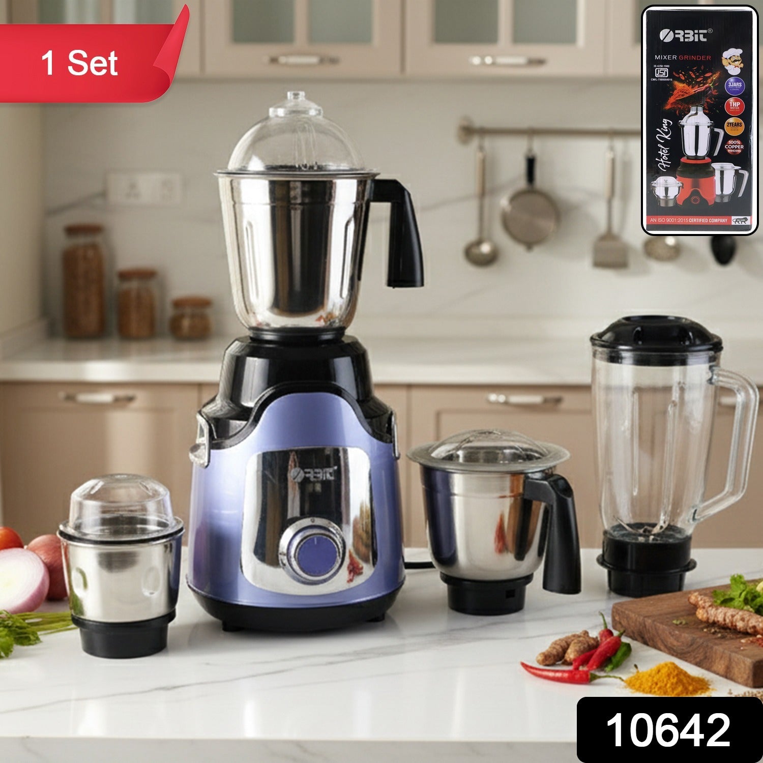 1 HP Heavy Duty Mixer Grinder – Powerful Grinding with 4 Jars Secondary image