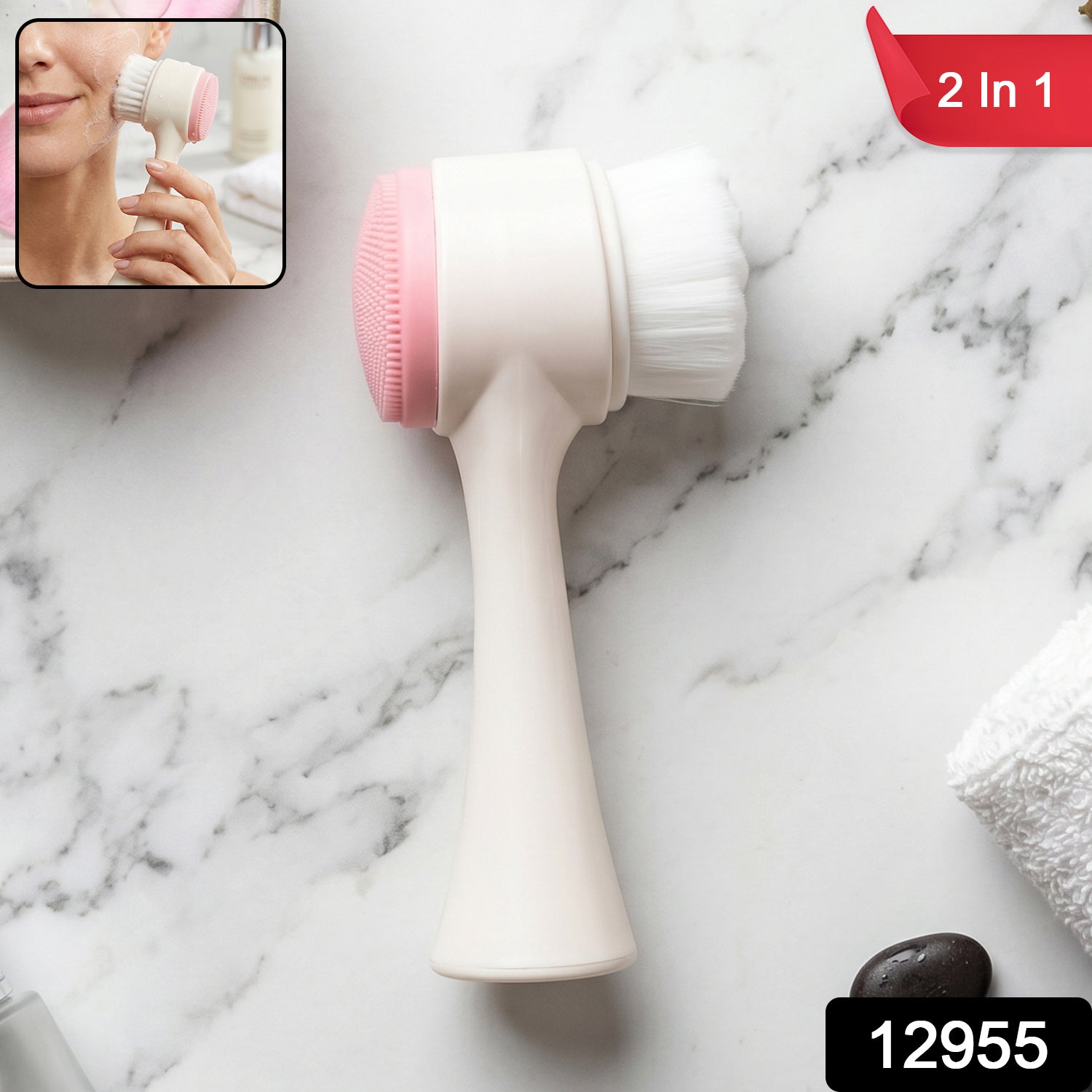 Facial Cleansing Brush – Dual-Sided Exfoliation & Massage for Clear Skin Secondary image