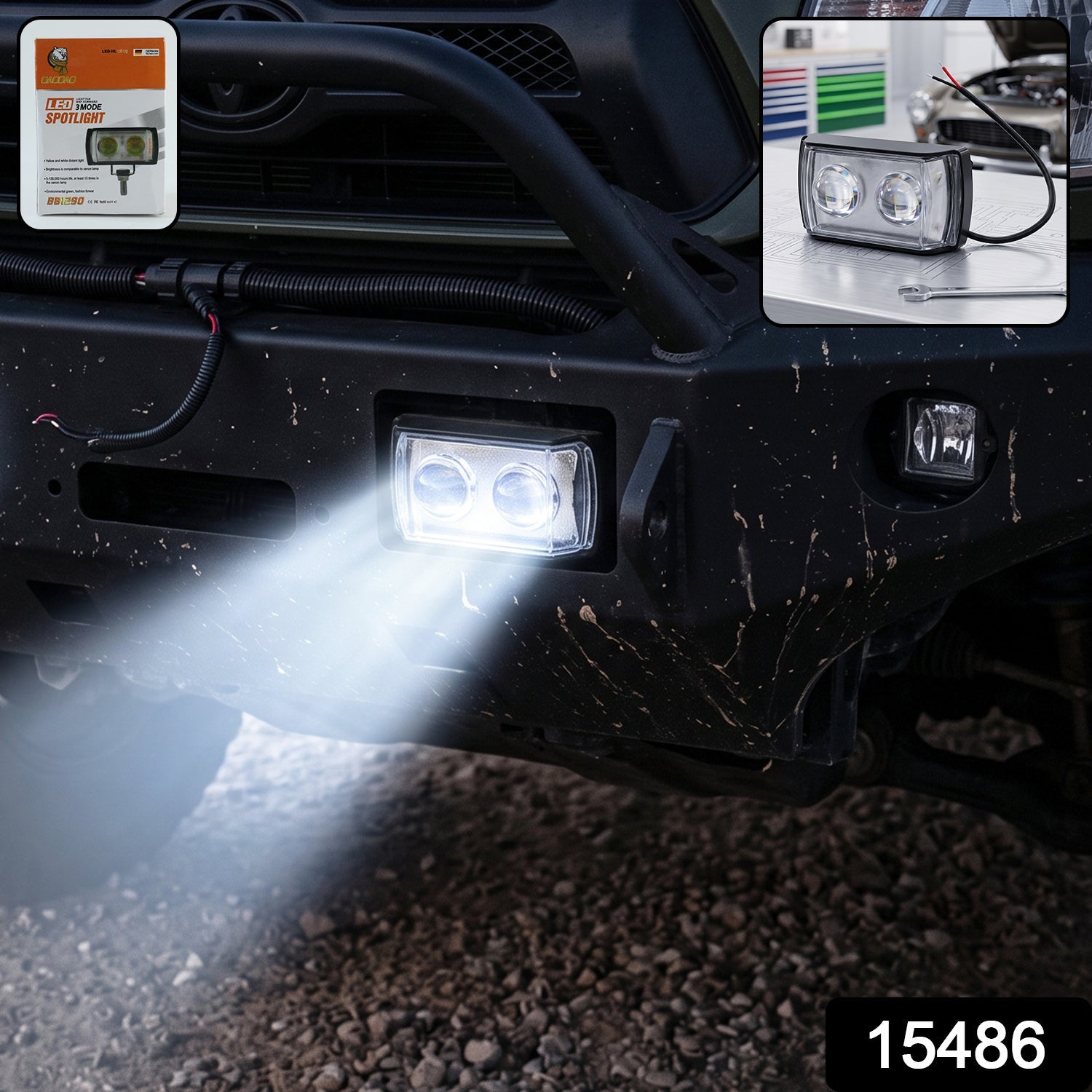 3 Mode LED Fog Light – Ultra Mini Dual Lens for Vehicle Safety Secondary image