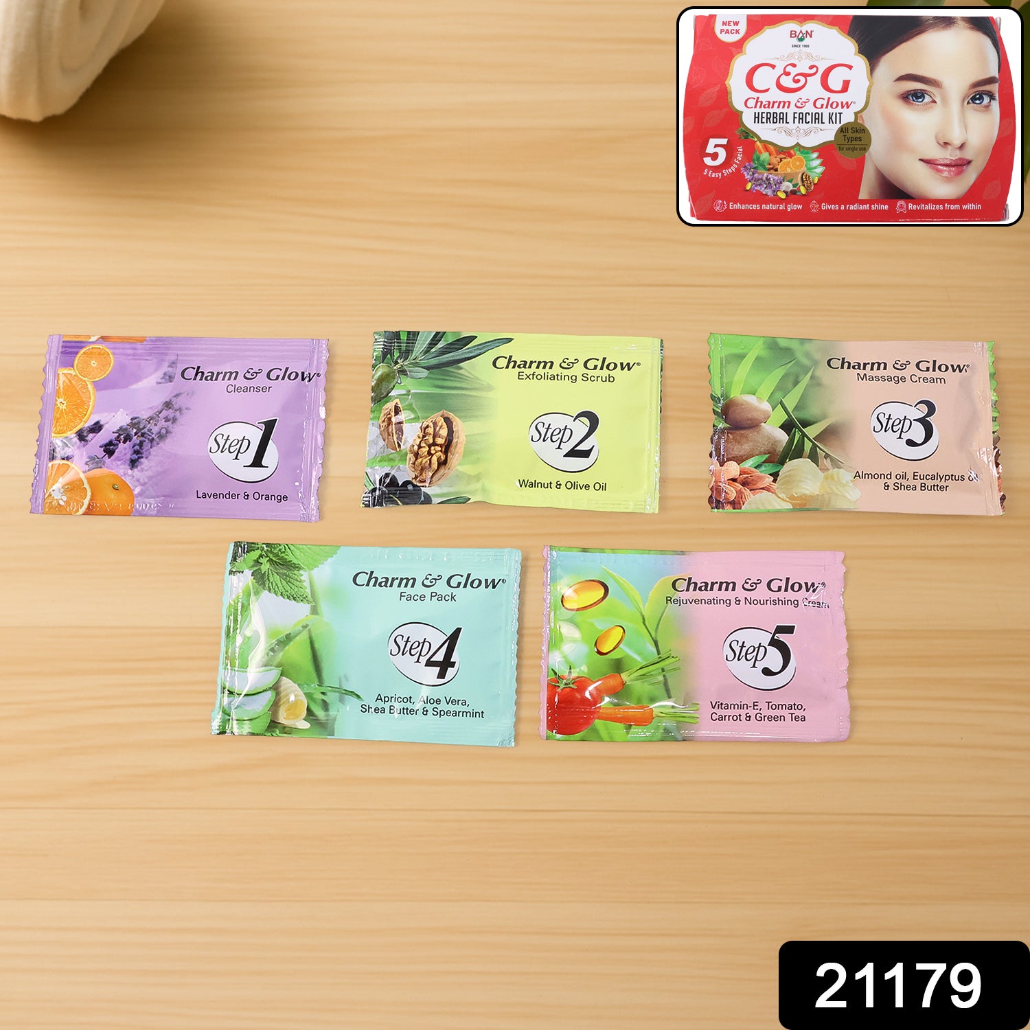 Herbal Facial Kit – 5-Step Glow Enhancing Skincare Set Secondary image