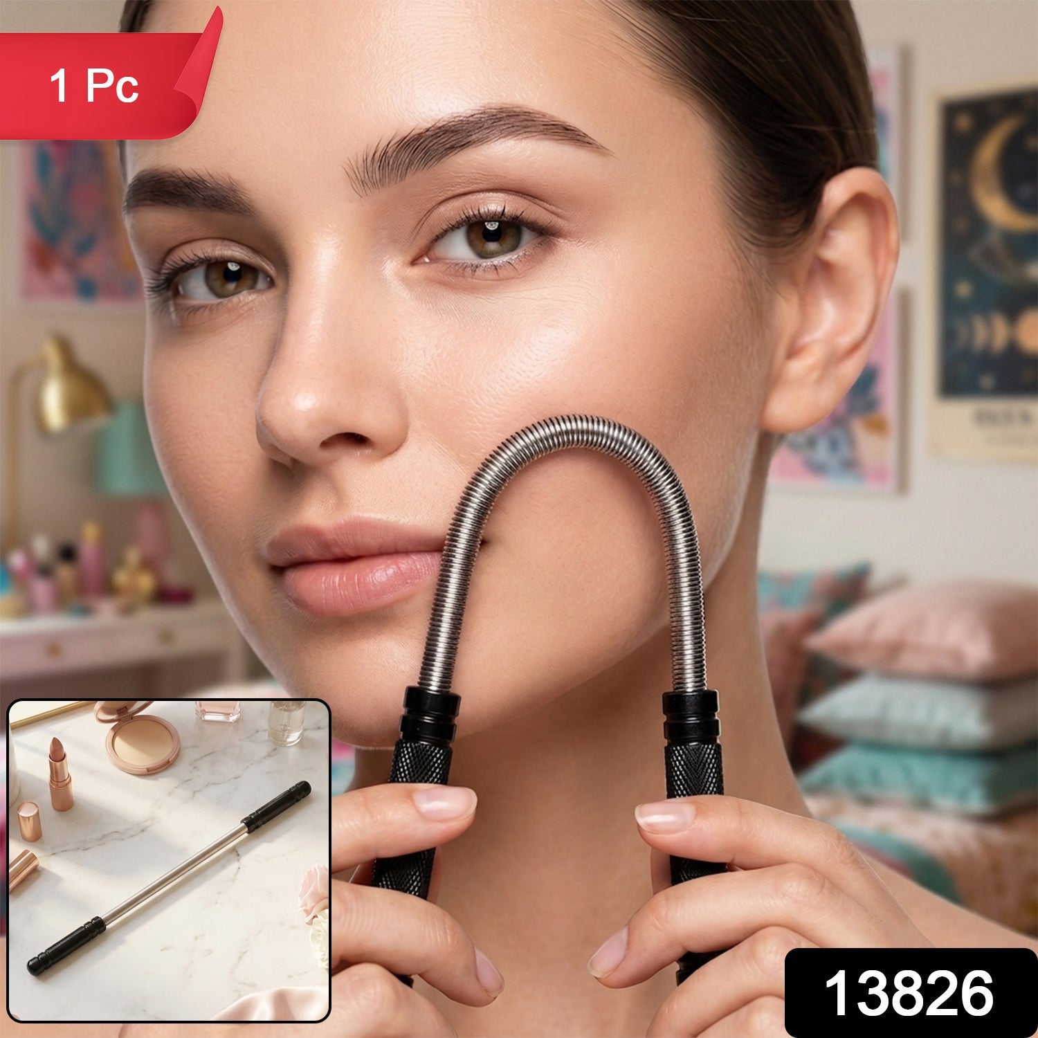 Facial Hair Remover Spring Tool – Gentle, Painless Epilator Secondary image