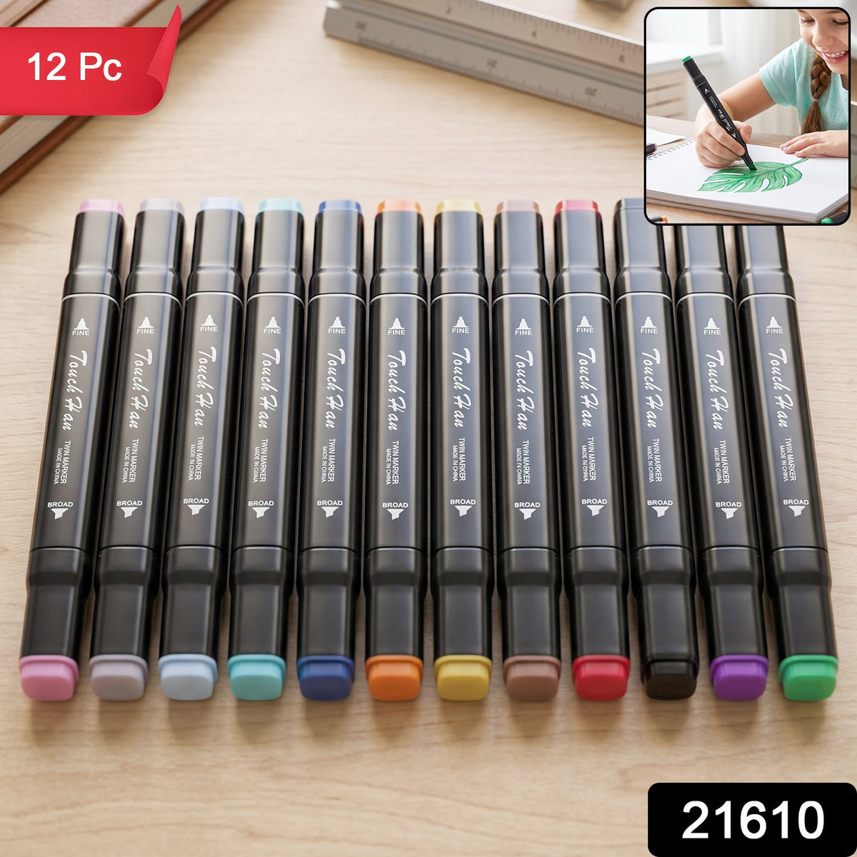 Acrylic Dual Tip Marker Set – Vibrant Watercolor Art Pens Main image