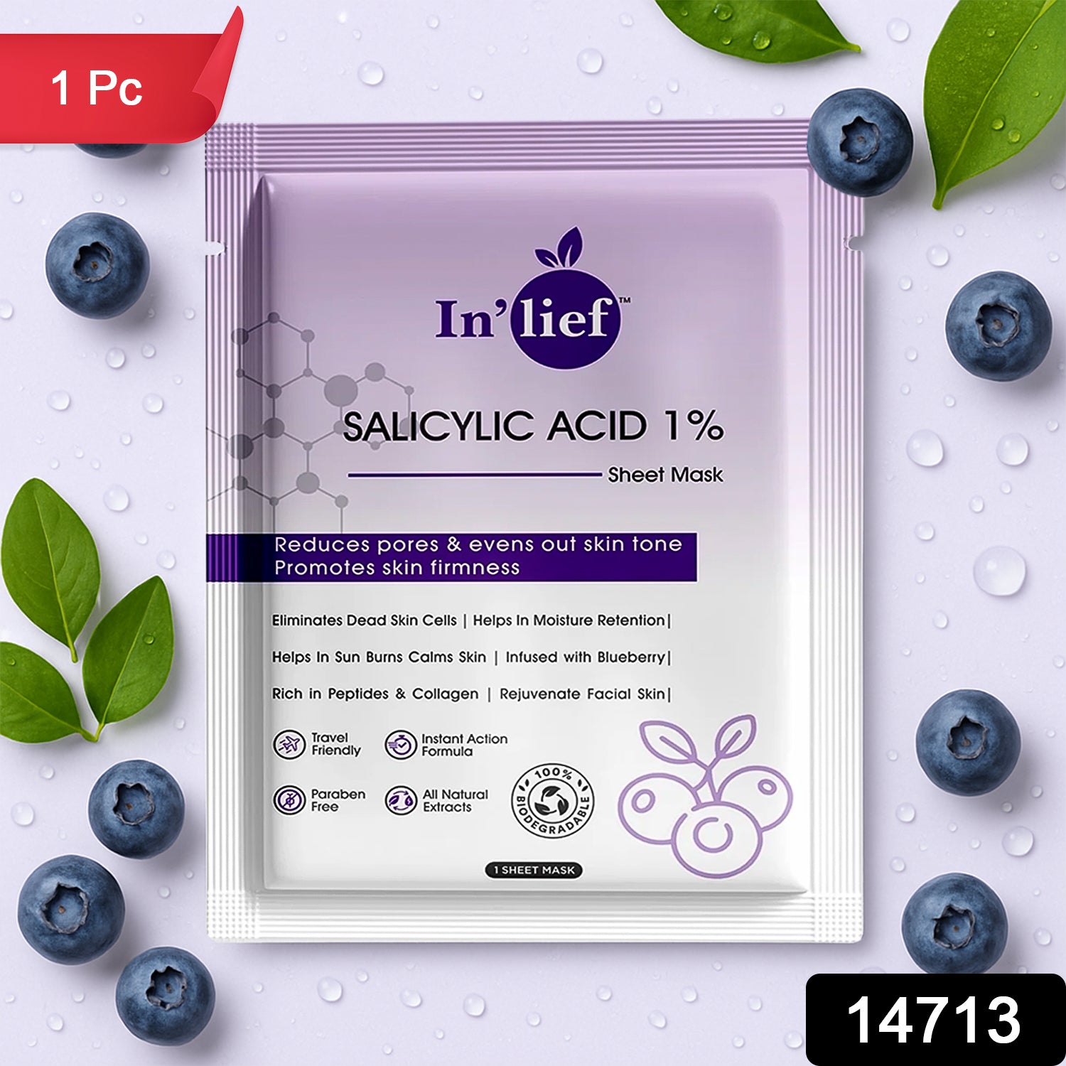 Salicylic Acid 1% Sheet Mask – Clarifies & Refines Pores Secondary image