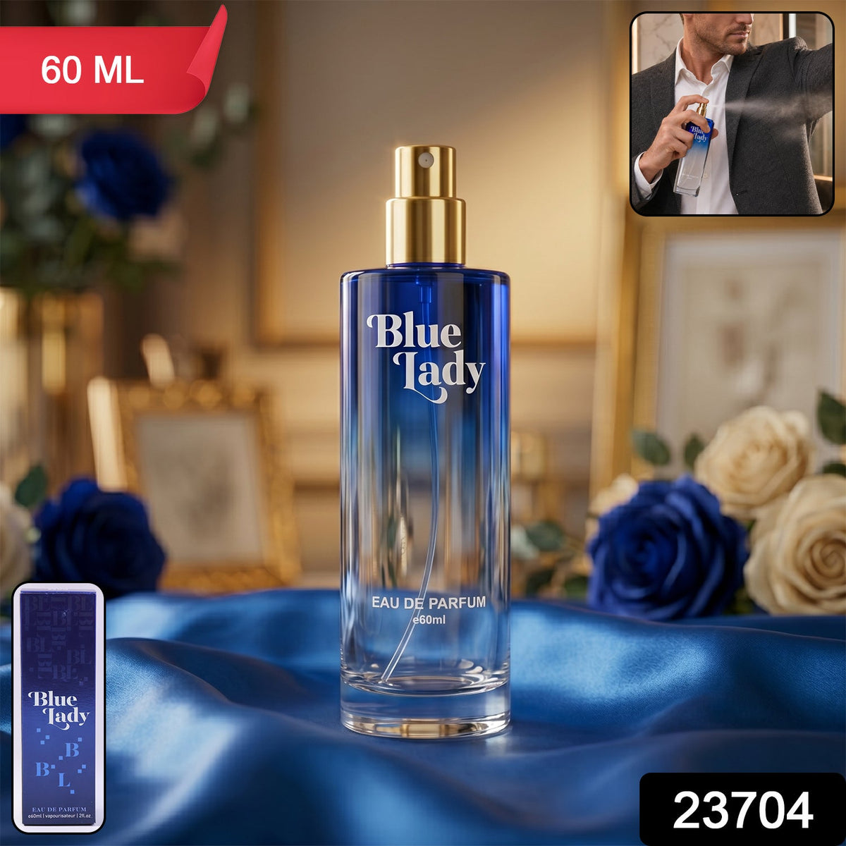 Blue Lady Eau De Parfum spray in stylish bottle with floral fragrance Main image