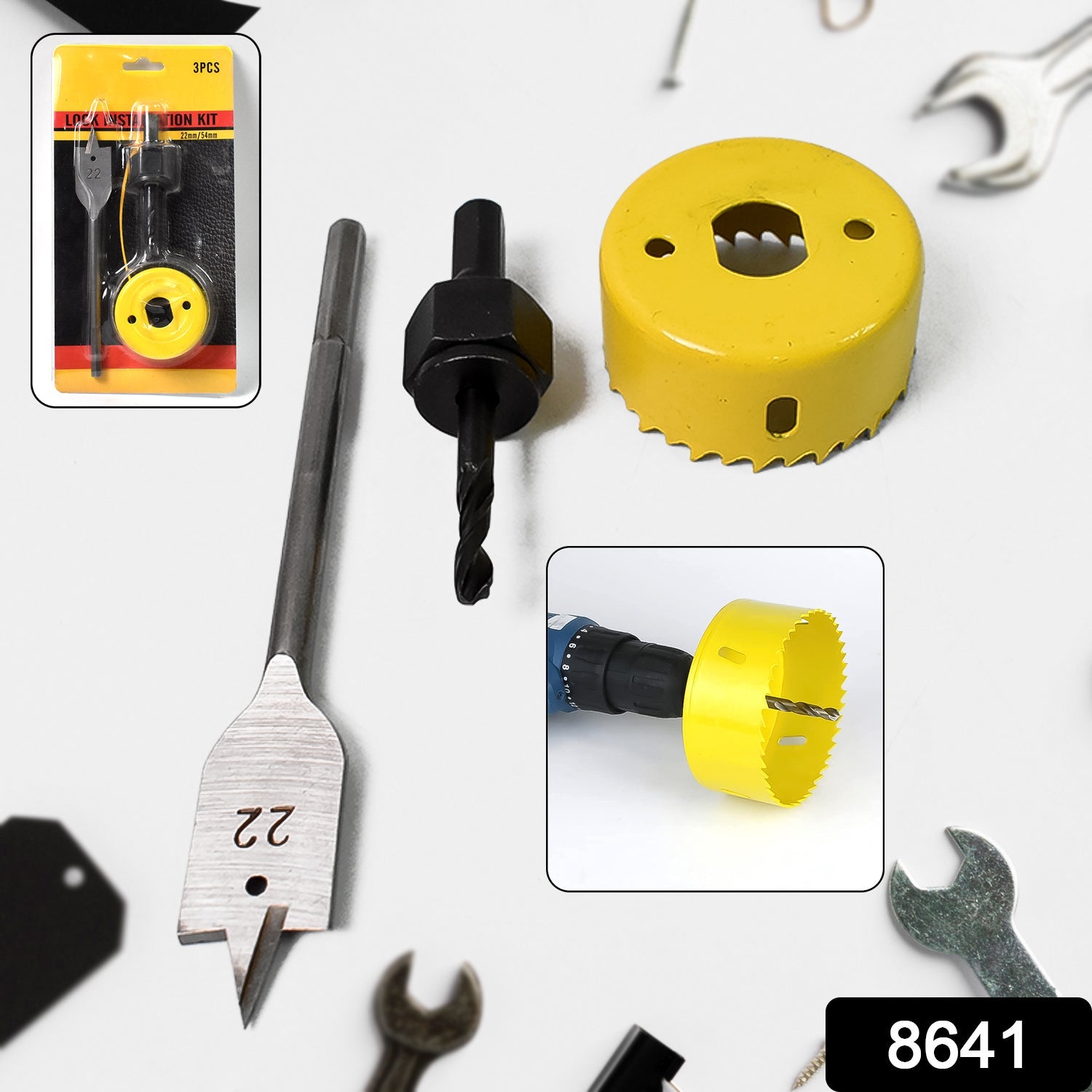Door Lock Installation Kit – Carbon Steel Hole Saw Set | Wagtail Secondary image