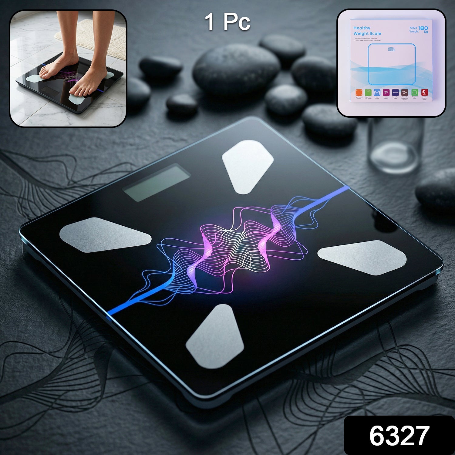 Digital Weighing Scale – Accurate Body Weight with LCD | VelvaBloom Secondary image