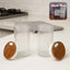Airtight Kitchen Storage Jar Set with transparent body and wooden lids