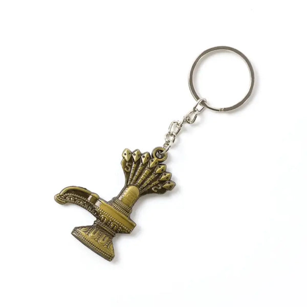Lord Shiva Shivaling Metal Keychain – Trishul & Shivalinga Design Spiritual Key Ring for Devotees