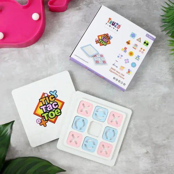 Tic Tac Toe Board Game – Classic Portable Strategy Game for Kids & Family