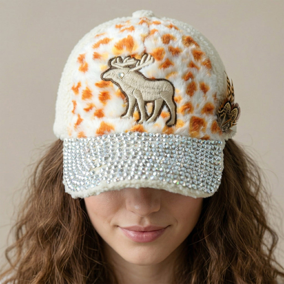 Stylish winter and summer designer cap with embroidery and mix design Main image