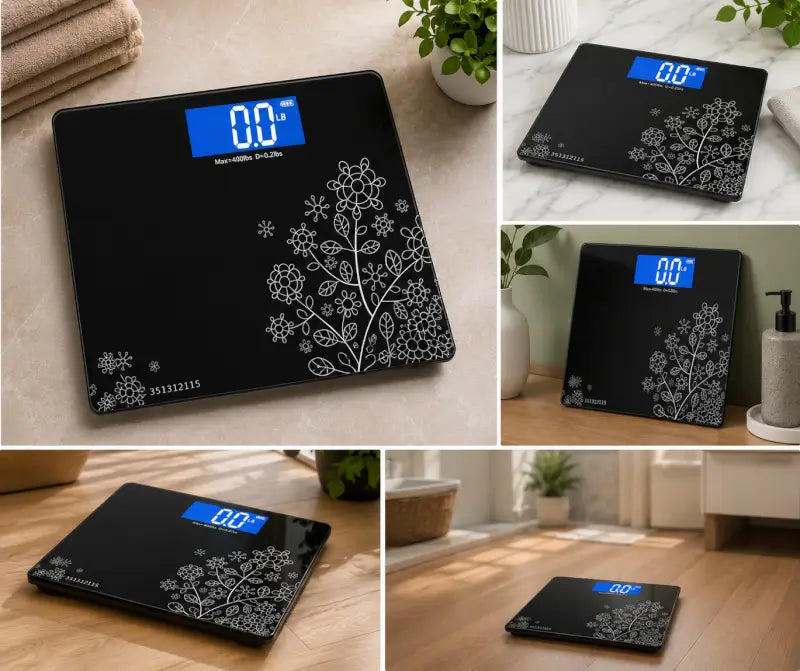 Digital Body Weight Machine – 180kg Electronic Weighing Scale with Tempered Glass Platform & LCD Display