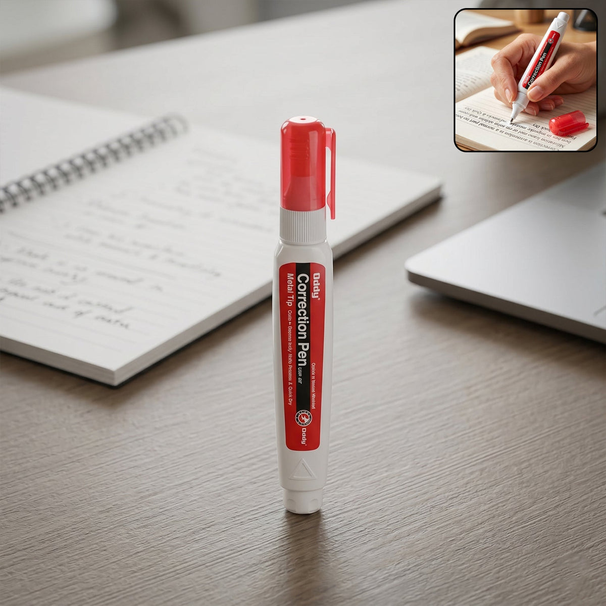 Oddy correction pen with fine metal tip and quick-dry correction fluid Main image