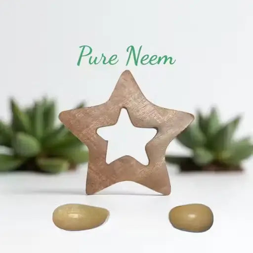 Neem Wood Baby Teether Combo Set of 5 | Natural Wooden Teething Toys | Safe BPA-Free Wooden Teethers for Newborns & Infants