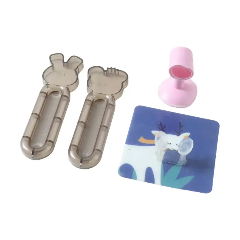 Cartoon Animal Door Stopper Set – Cute Wall Protector & Door Handle Guard for Home