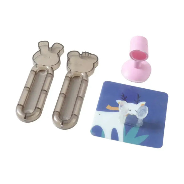 Cartoon Animal Door Stopper Set – Cute Wall Protector & Door Handle Guard for Home
