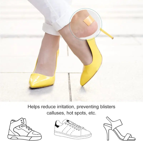 Waterproof Foot Care Sticker Heel Grip Tape, Multi-Purpose Anti-Slip Feet Pad Adhesive Heel Insole Cushion Shoe Tape Cushioned Protection Shoes Insoles Insert Sticker for Prevention and Heali