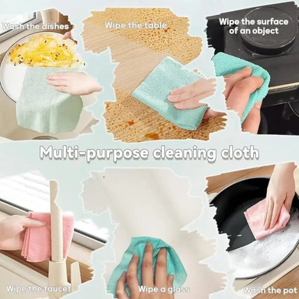 Magic Microfiber Reusable Cleaning Cloth – Multi-Use Washable Cleaning Wipes (20 pcs)