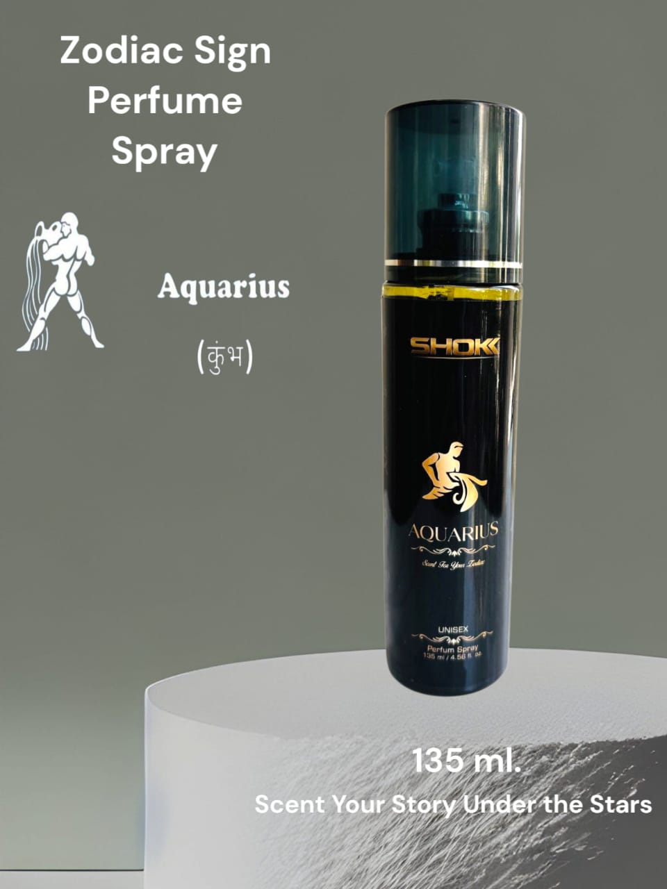 Zodiac Signs Aquarius liquid body Spray for men women ( 135 ML ) Secondary image